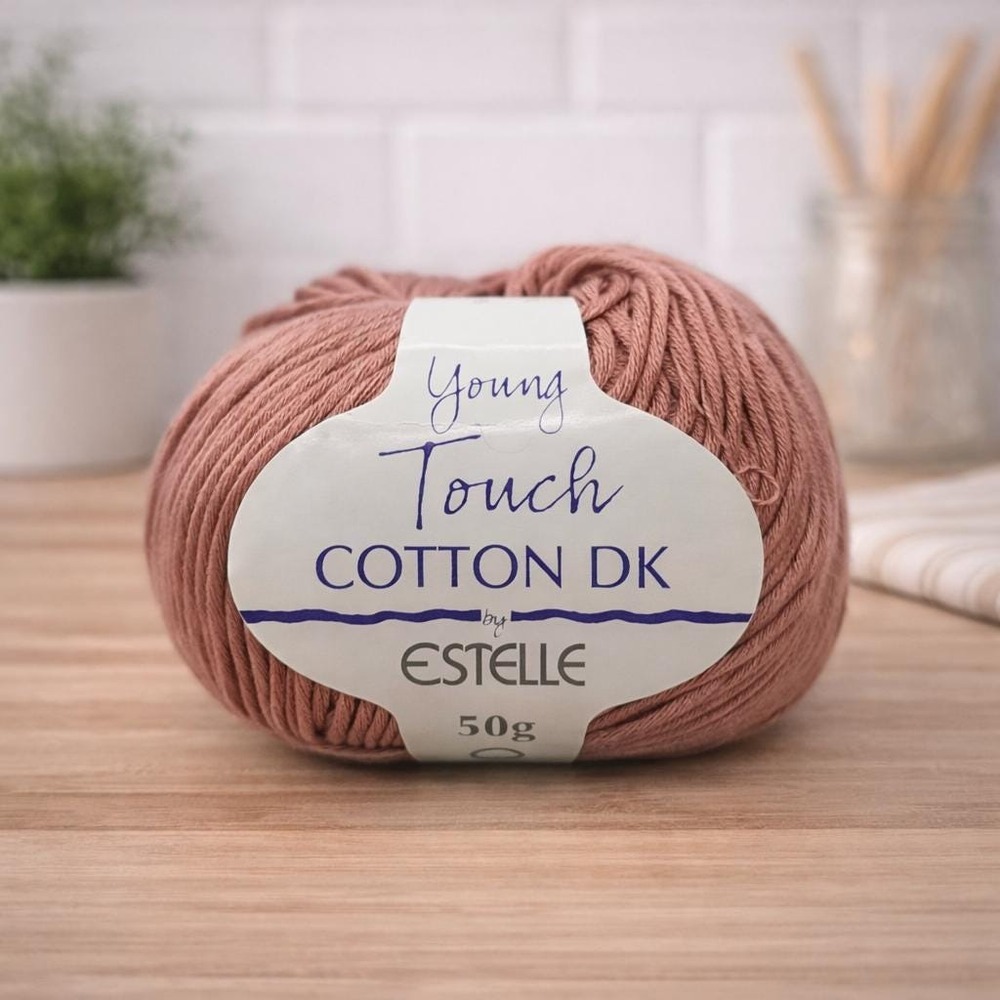 Mercerized Cotton Yarn Dusty Rose 50g Knitting Crochet